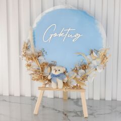 Ayıcık Temalı Erkek Bebek Kapı Süsü