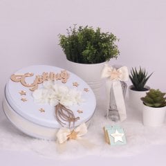 Yıldız Temalı Metal Kutuda Erkek Bebek Çikolatası