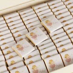 Peri Kızı Temalı Dikdörtgen Kutuda Kız Bebek Çikolatası