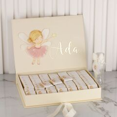 Peri Kızı Temalı Dikdörtgen Kutuda Kız Bebek Çikolatası