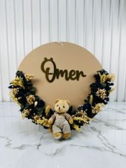 Ayıcıklı Erkek Bebek Kapı Süsü