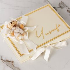 Ayıcık Temalı Dikdörtgen Kutuda Erkek Bebek Çikolatası