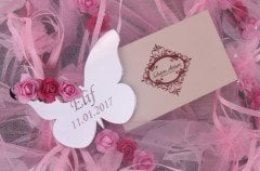 Kelebek Temalı Aynalı Kız Bebek Magneti