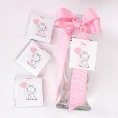 Ayıcık Temalı Baskılı Metal Kutuda Kız Bebek Çikolatası