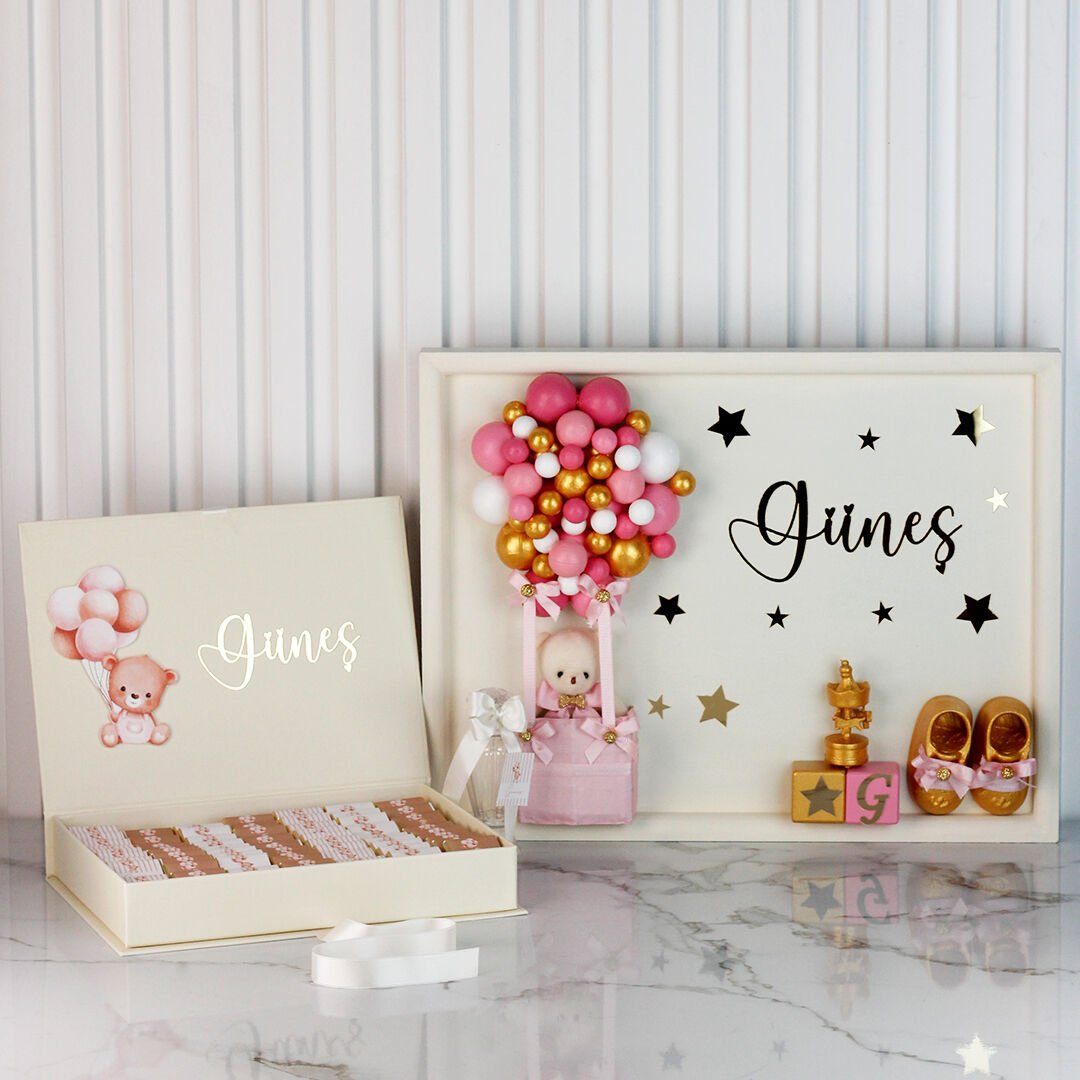 Balon Temalı Çikolata ve Kapı Süsü