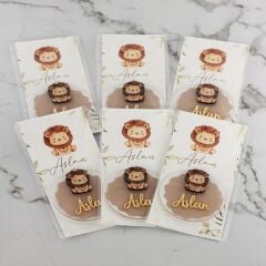 Aslan Temalı Erkek Bebek Magneti