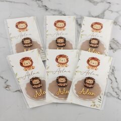 Aslan Temalı Erkek Bebek Magneti