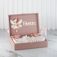 Peri Ahşap Kutuda Kız Bebek Çikolatası