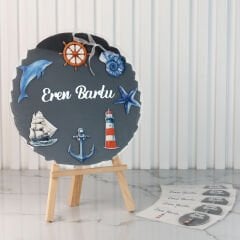 Deniz Temalı Kapı Süsü ve Şeffaf Magnet Seti