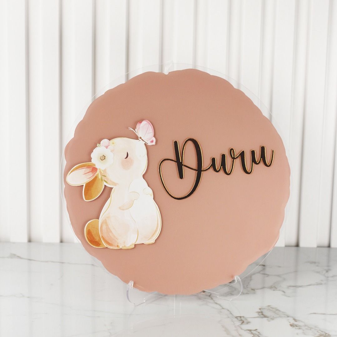 Tavşanlı Kız Bebek Kapı Süsü