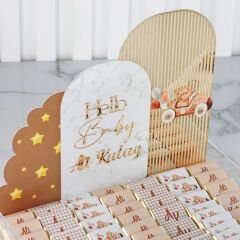 Ayıcık Temalı Pleksi Kutuda ve Kartlı Şeffaf Magnet
