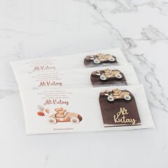 Ayıcık Temalı Pleksi Kutuda ve Kartlı Şeffaf Magnet