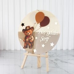Ayıcık Temalı Erkek Bebek Kapı Süsü