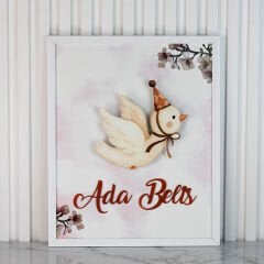 Kuş Temalı Ledli Kız Bebek Kapı Süsü