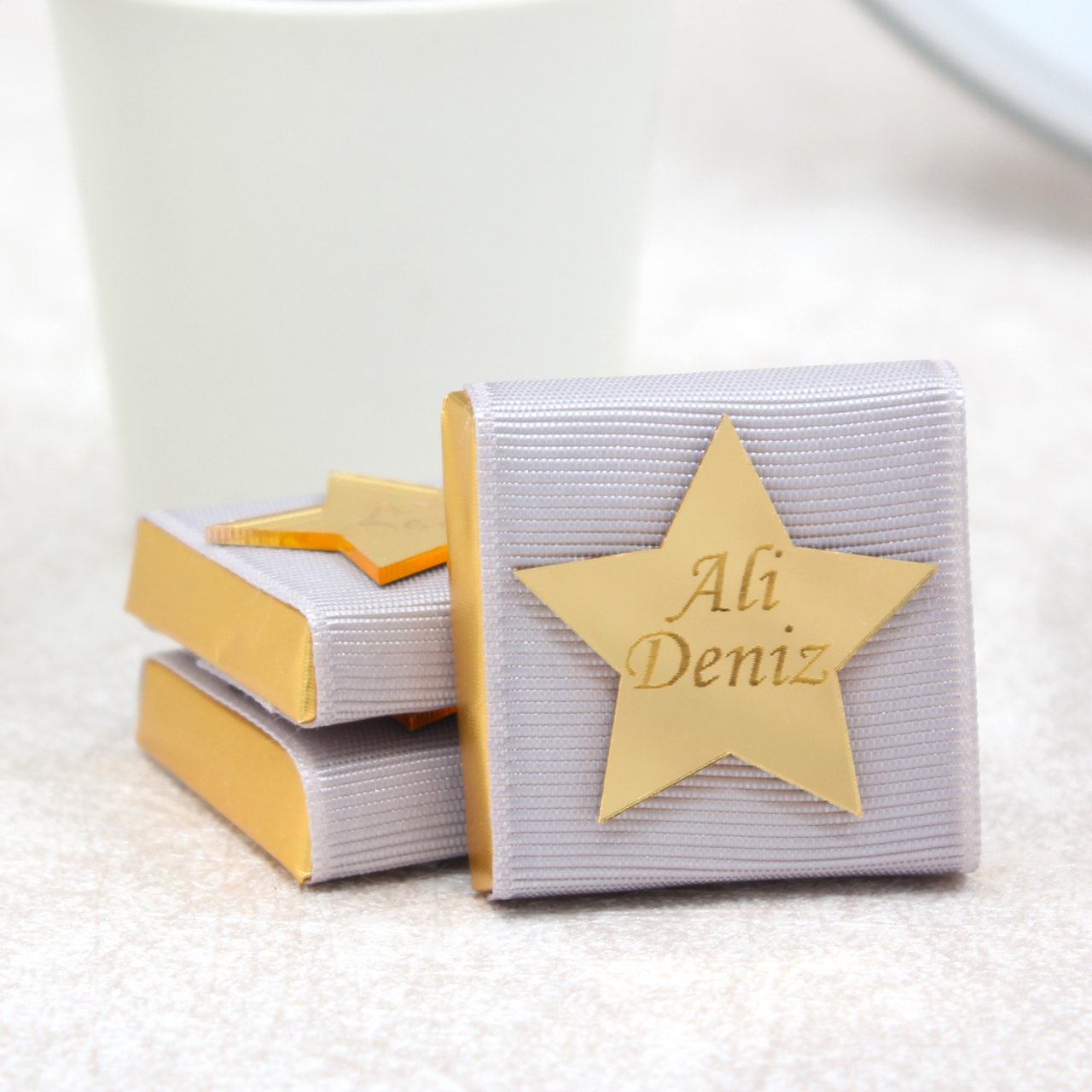 Ayıcık Temalı Metal Kutuda Erkek Bebek Çikolatası