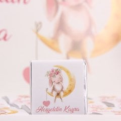 Tavşan Temalı Karton Kutuda Kız Bebek Çikolatası