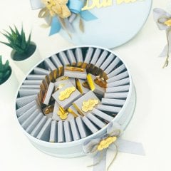 Ayıcık Temalı Metal Kutuda Erkek Bebek Çikolatası