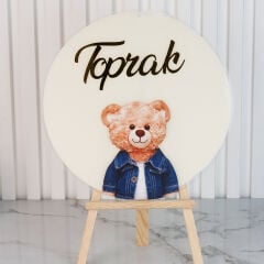 Ayıcık Temalı Erkek Bebek Kapı Süsü