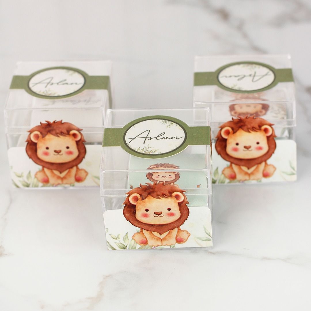 Aslan Temalı Erkek Bebek Çikolata Küpleri