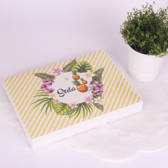 Ananas Temalı Karton Kutuda Kız Bebek Çikolatası
