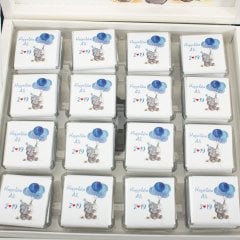 Ayıcık Temalı Karton Kutuda Erkek Bebek Çikolatası