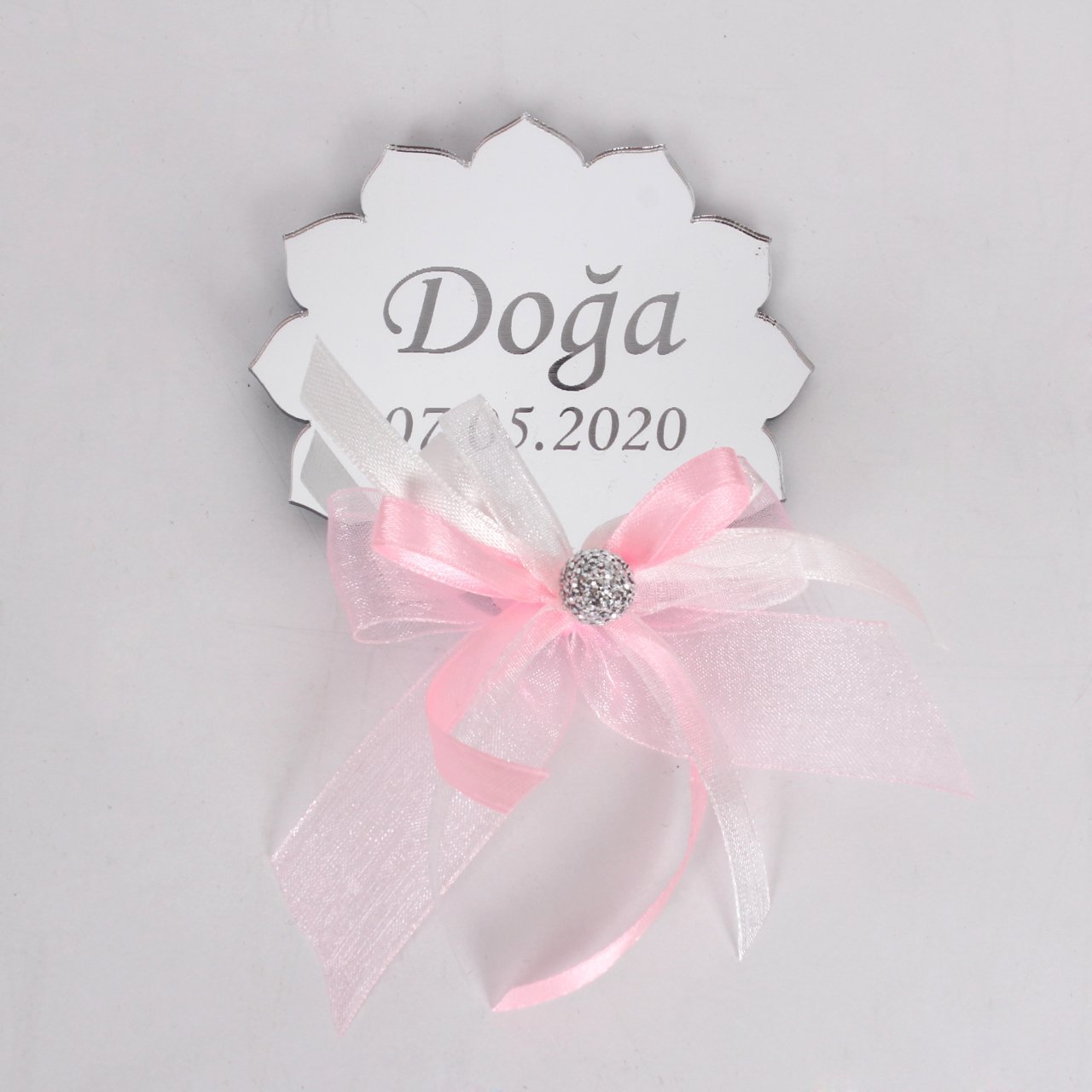 Çieçek Temalı Aynalı Kız Bebek Magneti