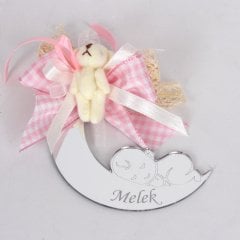 Ay Temalı Aynalı Kız Bebek Magneti