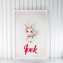 Tavşan Temalı Ledli Kız Bebek Kapı Süsü