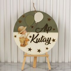 Çocuk Temalı Erkek Bebek Kapı Süsü