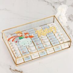 Küçük Prens Temalı Cam Kutuda Erkek Bebek Çikolatası