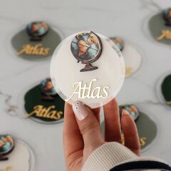 Dünya Haritası Temalı Erkek Bebek Magneti