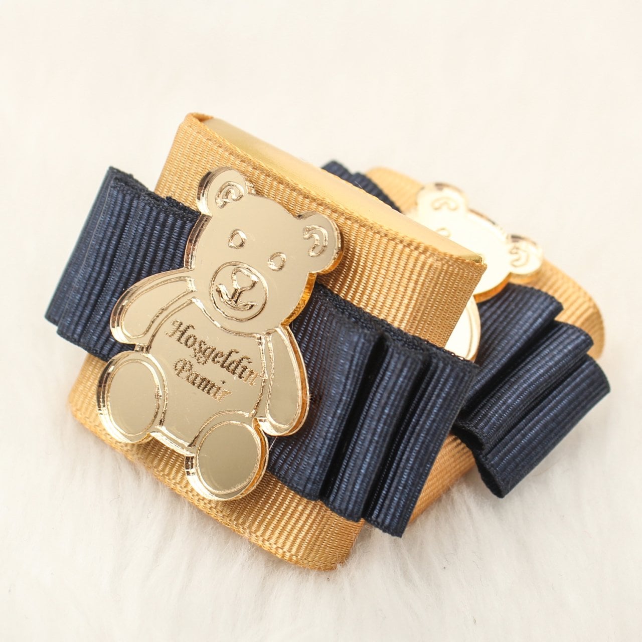 Ayıcık Temalı Standlı Kutuda Erkek Bebek Çikolatası