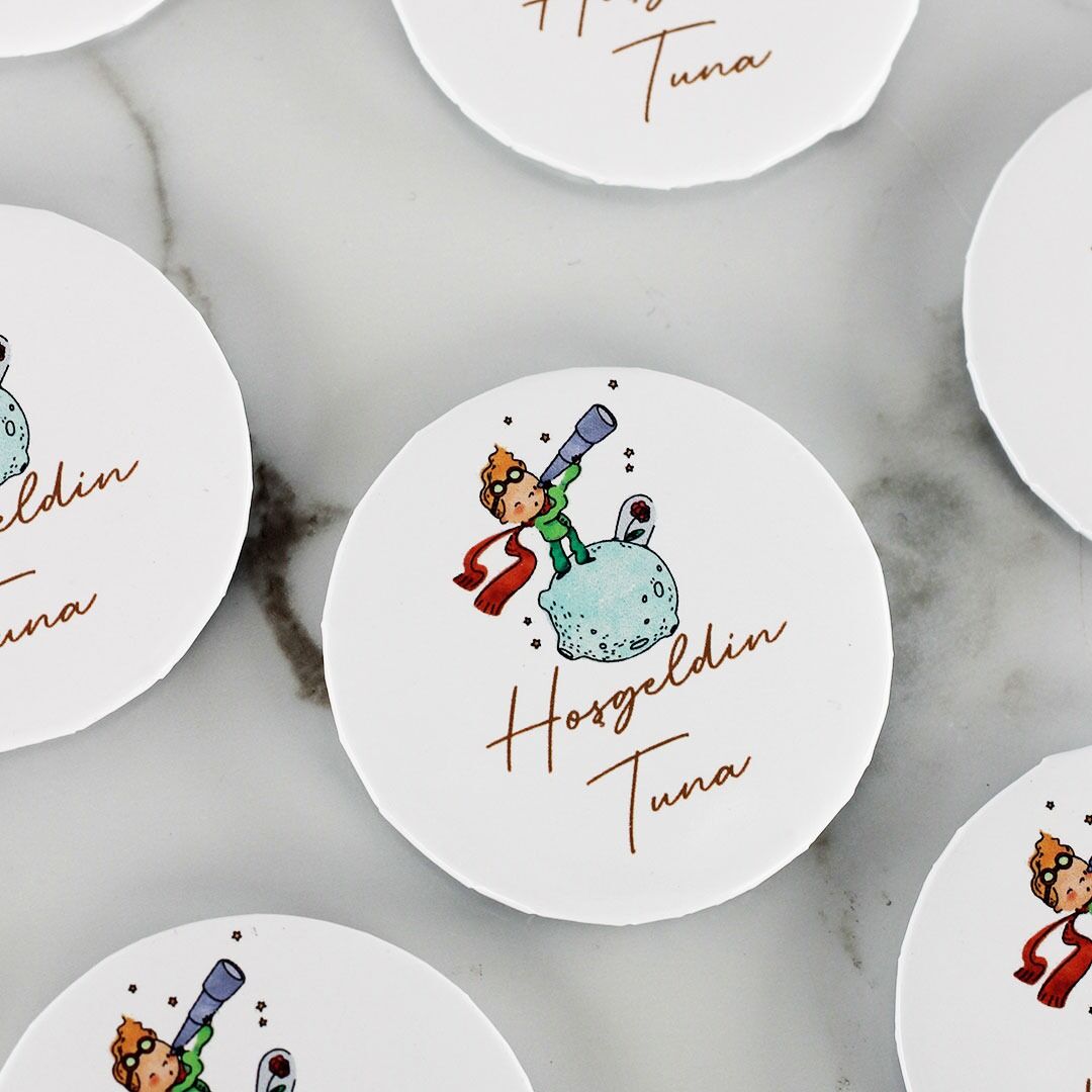 Küçük Prens Temalı Açacaklı Direkt Baskılı Erkek Bebek Magneti