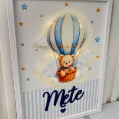 Ayıcık Temalı Ledli Erkek Bebek Kapı Süsü