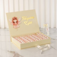 Peri Kızı Temalı Dikdörtgen Kutuda Kız Bebek Çikolatası