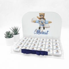 Uçak Temalı Pleksi Kutuda Erkek  Bebek Çikolatası