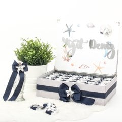 Deniz Temalı Standlı Kutuda Erkek Bebek Çikolatası