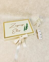 Çiçek Temalı Dikdörtgen Kutuda Kız Bebek Çikolatası