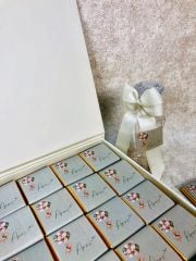 Ayıcık Temalı Dikdörtgen Kutuda Erkek Bebek Çikolatası