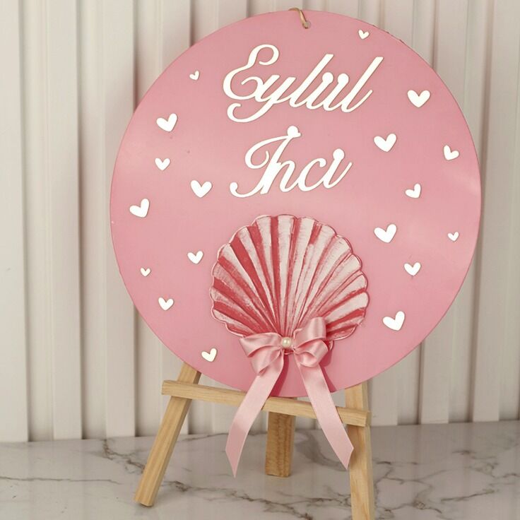 İnci Temalı Kız Bebek Kapı Süsü