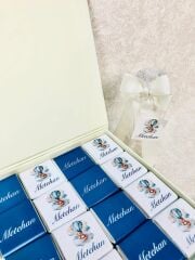 Ayıcık Temalı Dikdörtgen Kutuda Erkek Bebek Çikolatası