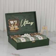 Atlı Karınca Temalı Ahşap Kutuda Erkek Bebek Çikolatası