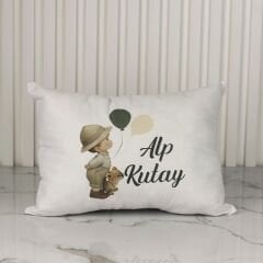 Çocuk Temalı Erkek Bebek Çikolatası, 30 Adet Pleksi Magnet, Baskılı Takı Yastığı ve Kapı Süsü Seti