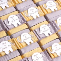 Fil  Temalı Standlı Kutuda Erkek Bebek Çikolatası