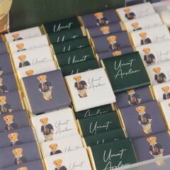 Polo Bear Temalı Pleksi Kutuda Erkek Bebebk Çikolatası