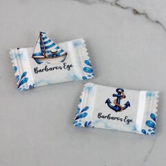Denizci Temalı Ledli Ahşap Kutuda Erkek Bebek Çikolatası
