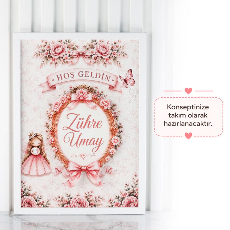 Ledli Kız Bebek Kapı Süsü