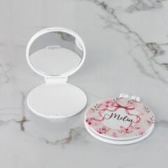 Kelebek Temalı Dikdörtgen Kutuda Çikolata, El Aynası ve Kartlı Magnet Seti
