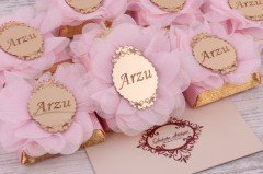 İsme Özel 15 Gr Pleksili Kız Bebek Çikolatası - TABC1054