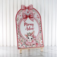 Tavşan Temalı Kız Bebek Panosu